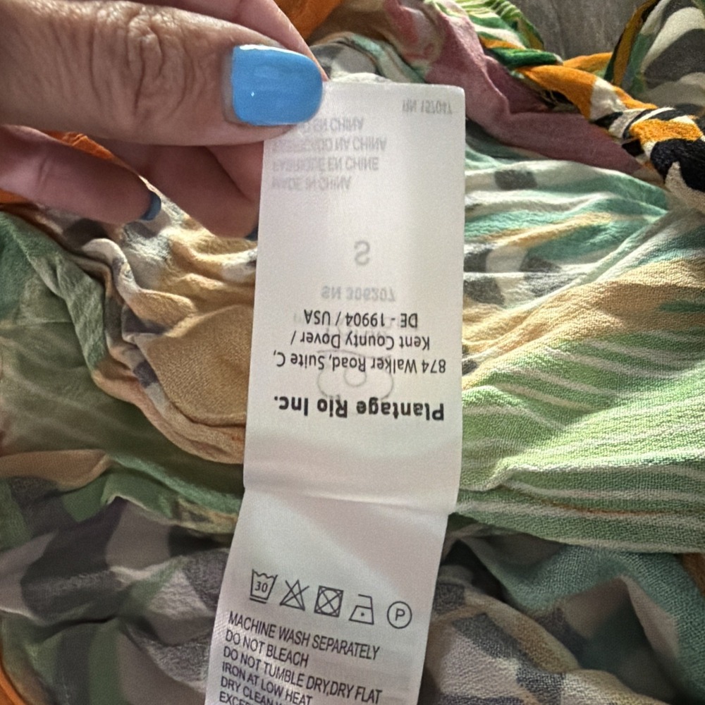 Farm Rio Mixed Striped Bananas Maxi Wrap Dress, Size S - Picture 10 of 12